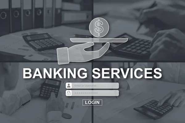 Concetto di servizi bancari — Foto Stock