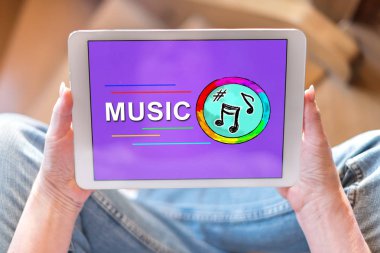 Online müzik konsepti Tablet