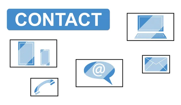 Concept van contact — Stockfoto