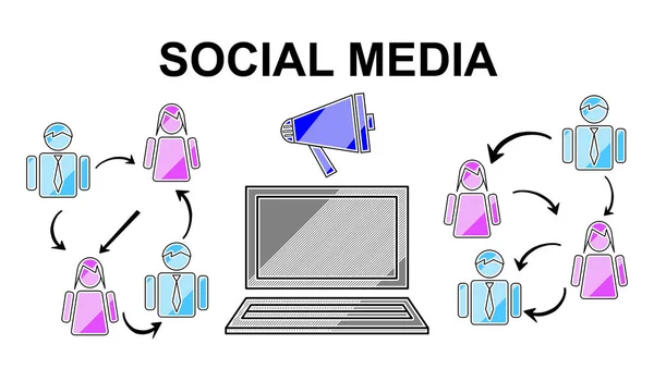 Concepto de medios sociales — Foto de Stock