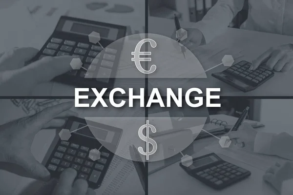 Koncepcja programu exchange — Zdjęcie stockowe