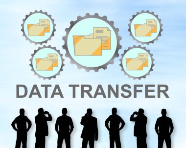 Duvarda veri aktarım konsepti