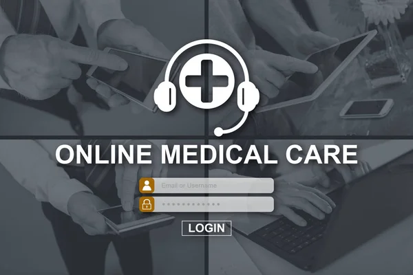 Begreppet online medicinsk vård — Stockfoto