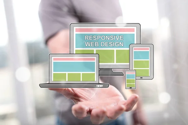 Concept of responsive web design — Stock Photo, Image