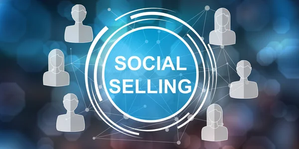 Концепція соціального продажу — стокове фото