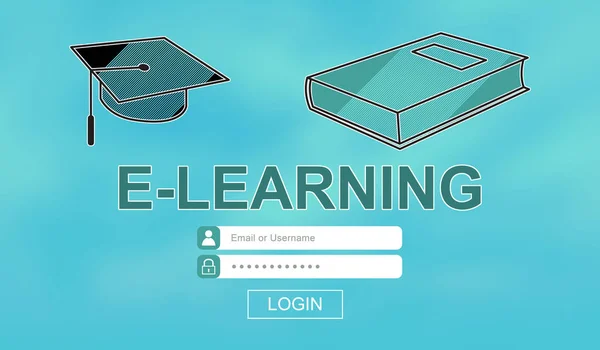 Concept van e-learning — Stockfoto