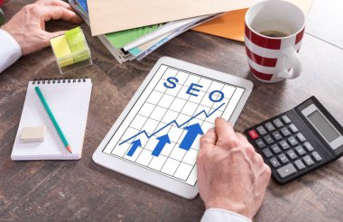 SEO kavramı bir Tablet