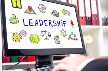 Bilgisayar ekranında liderlik kavramı