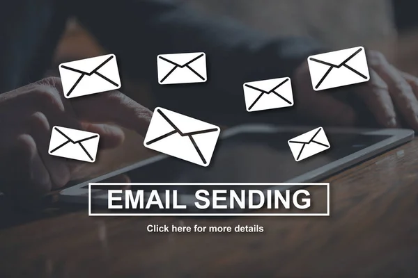 Concept of email sending — Stock Photo, Image