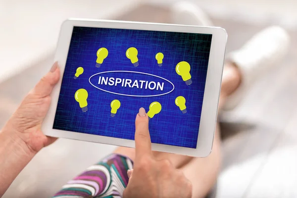 Inspirationskonzept auf dem Tablet — Stockfoto