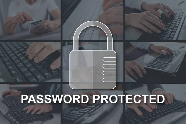 Concept of password protected — Stock Photo, Image