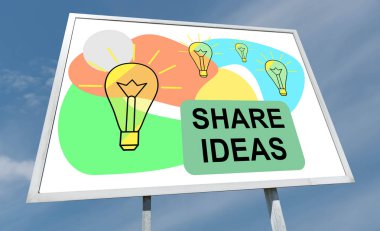 Fikir kavramı bir panoda paylaşmak