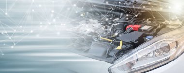 Motor bölmesinin görünümü; çoklu pozlama