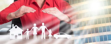 Ev, Aile ve araba sigortası kavramı; birden fazla pozlama