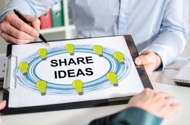 Fikirler konseptini panoya paylaşma