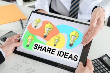 Fikirler konseptini panoya paylaşma