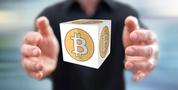 Conceito de bitcoin — Fotografia de Stock