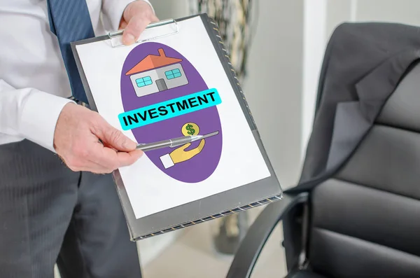 Concetto di investimento negli appunti — Foto Stock