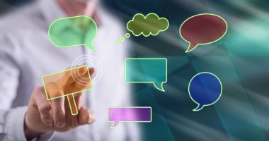 İletişim kavramı dokunmadan adam