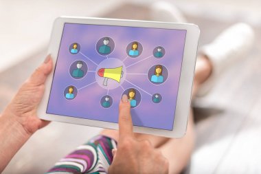 Ağ iletişim kavramı bir Tablet