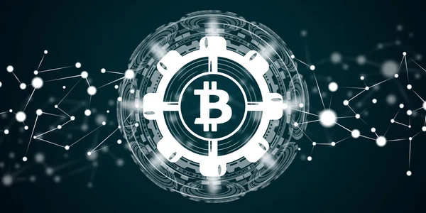 Концепція bitcoin — стокове фото