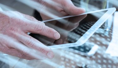 Dijital tablet kullanma, ışık efekti