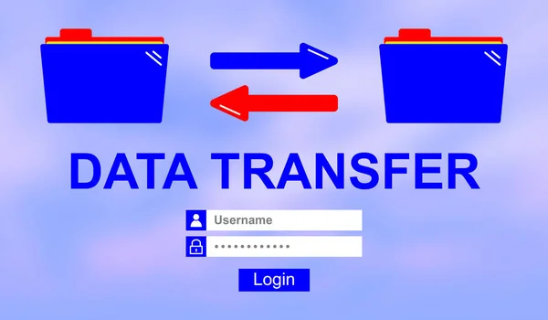Pojęcie przekazywania danych — Zdjęcie stockowe