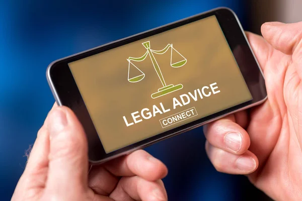 Legal advice concept on a smartphone