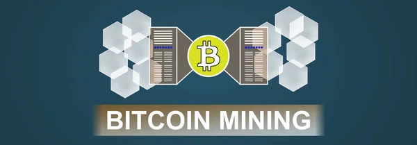 Concept d'exploitation minière Bitcoin — Photo