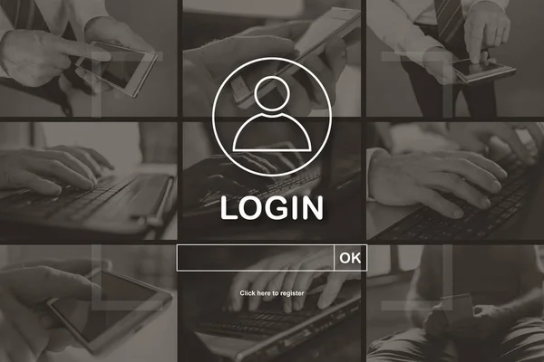 Concept of login — Stock Photo, Image
