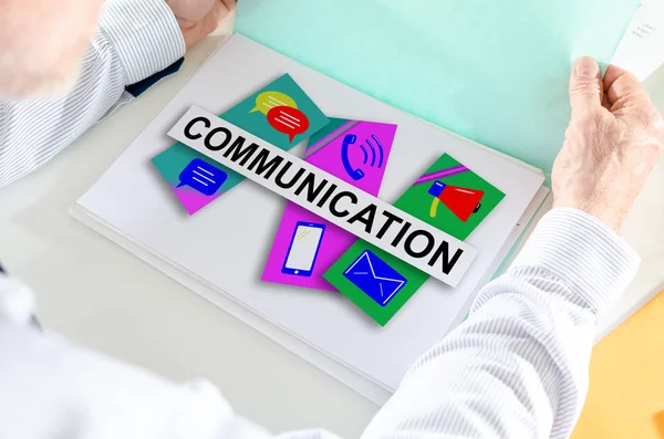 Communication concept on a paper — Stock Photo, Image