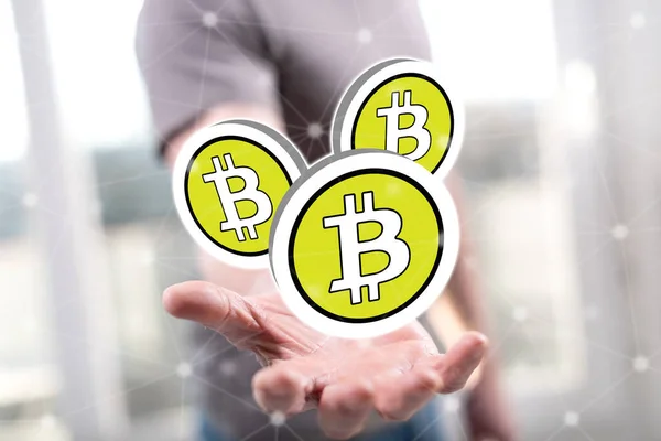 Konzept des Bitcoin — Stockfoto