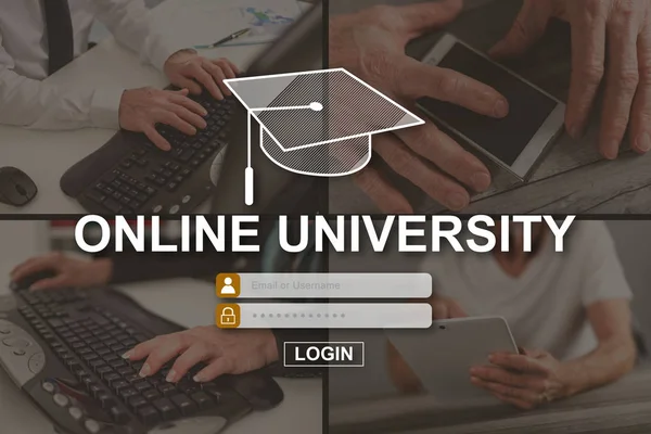 Konzept der Online-Universität — Stockfoto