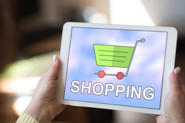 Tablette alışveriş konsepti