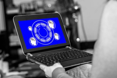 Tablet üzerindeki yapay zeka kavramı
