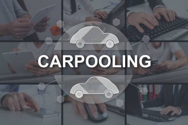 Concept of carpooling clipart