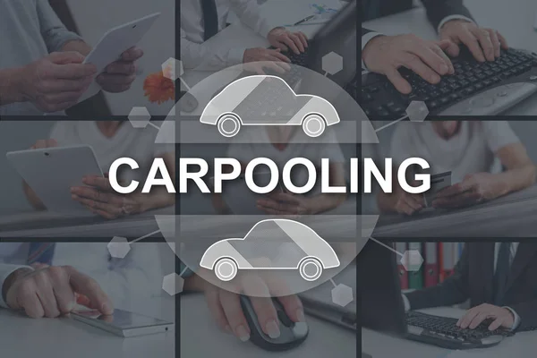 Carpooling의 개념 — 스톡 사진