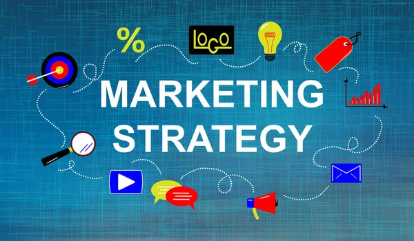 Pojęcie strategii marketingowej — Zdjęcie stockowe