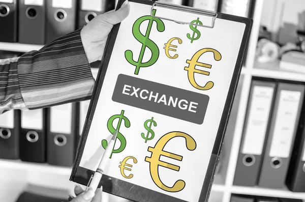 Exchange-konceptet i Urklipp — Stockfoto