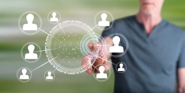 Bir sosyal ağ dokunmadan adam