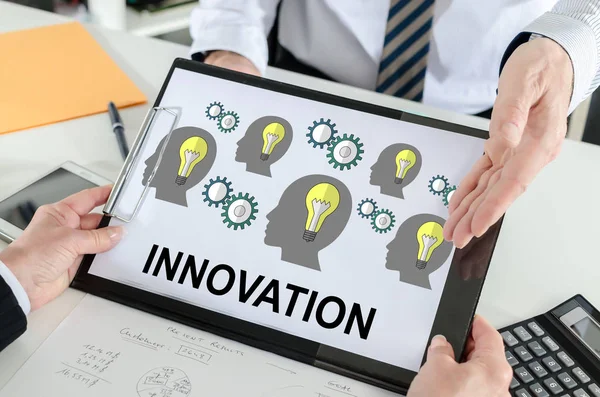 Innovation concept on a clipboard — Stock Photo, Image