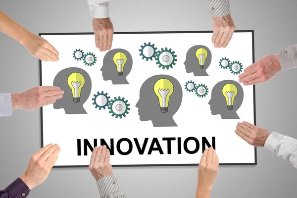 Conceito de inovação em um quadro branco — Fotografia de Stock