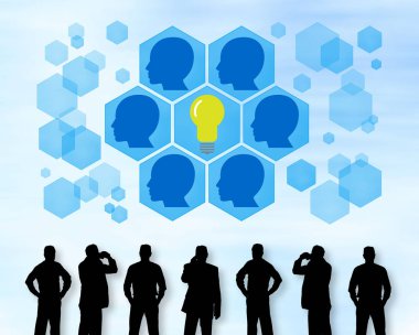 Duvarda takım çalışması fikri