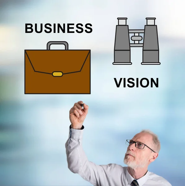 Businessman drawing business vision concept