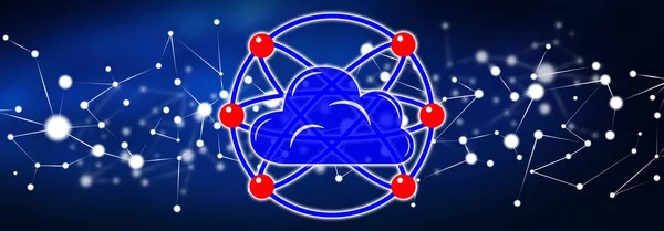 Koncepcja cloud sieci — Zdjęcie stockowe