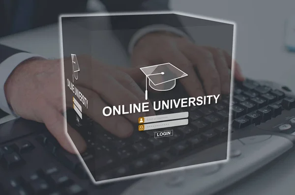 Concept of online university — Stock Photo, Image