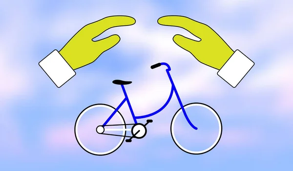 Conceito de seguro de bicicleta — Fotografia de Stock