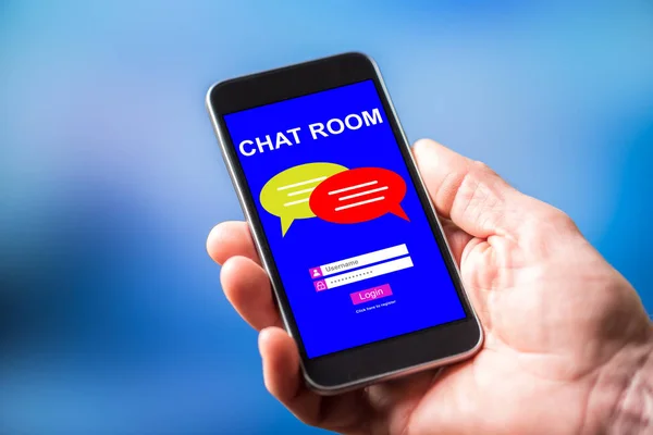 Chat room concept on a smartphone