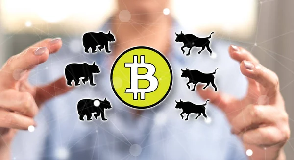 Concept van bitcoin trend — Stockfoto