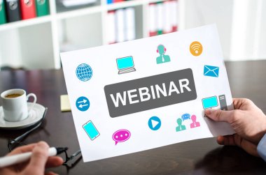 Webinar kavramı bir kağıt üzerinde